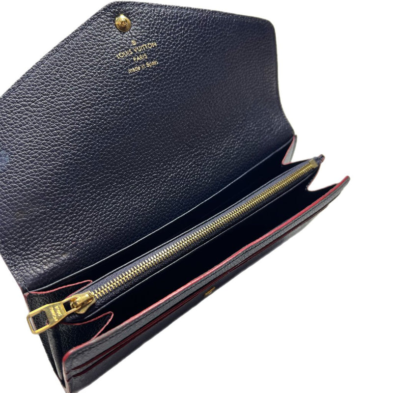 Louis Vuitton 2016 Empreinte Leather Sarah Wallet Navy