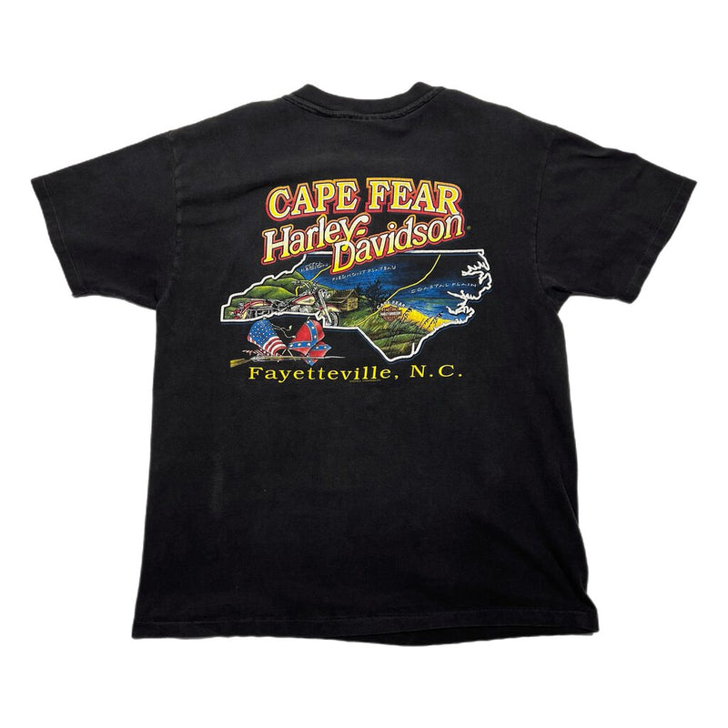 Vintage Harley Davidson Cape Fear Tee Black Sz. L