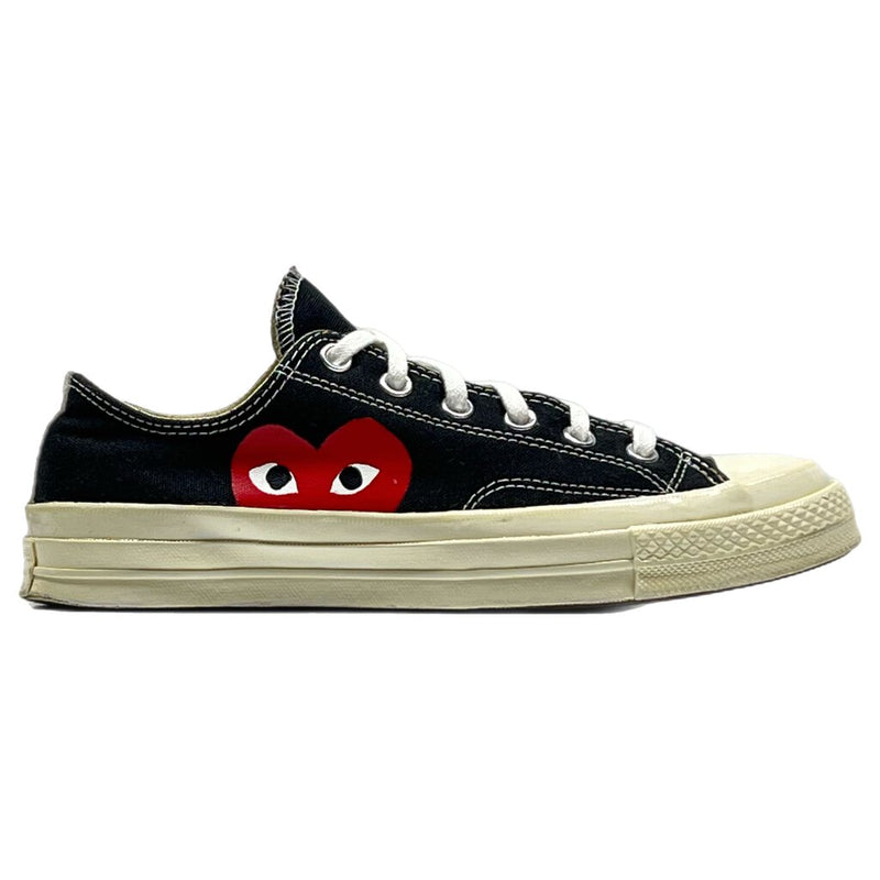 CDG Play X Converse Chuck Taylor Low Heart Black Sz. 8