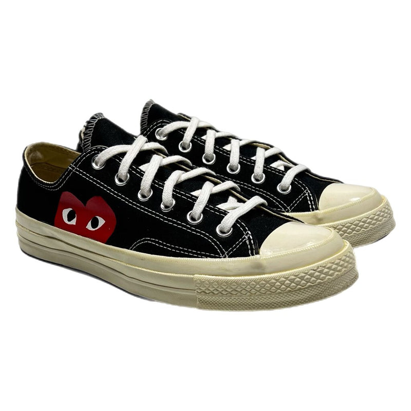 CDG Play X Converse Chuck Taylor Low Heart Black Sz. 8