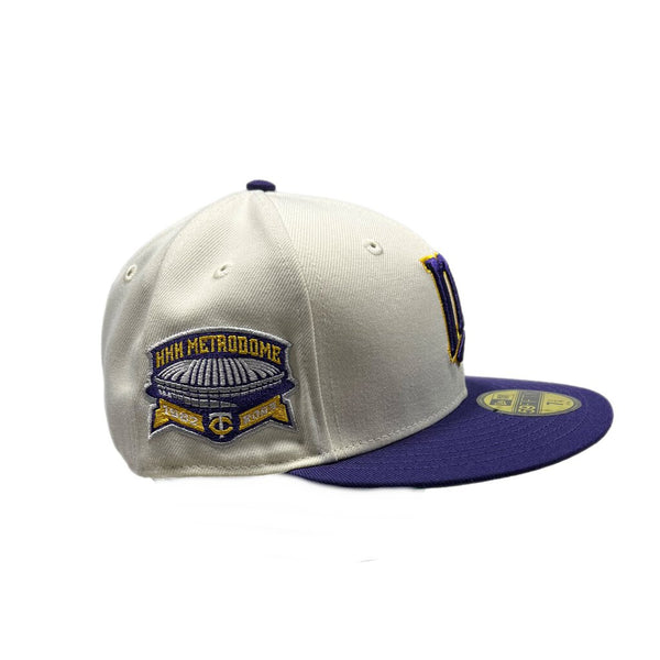 New Era Minnesota Twins Metronome Fitted White/Purple Sz. 7 1/4