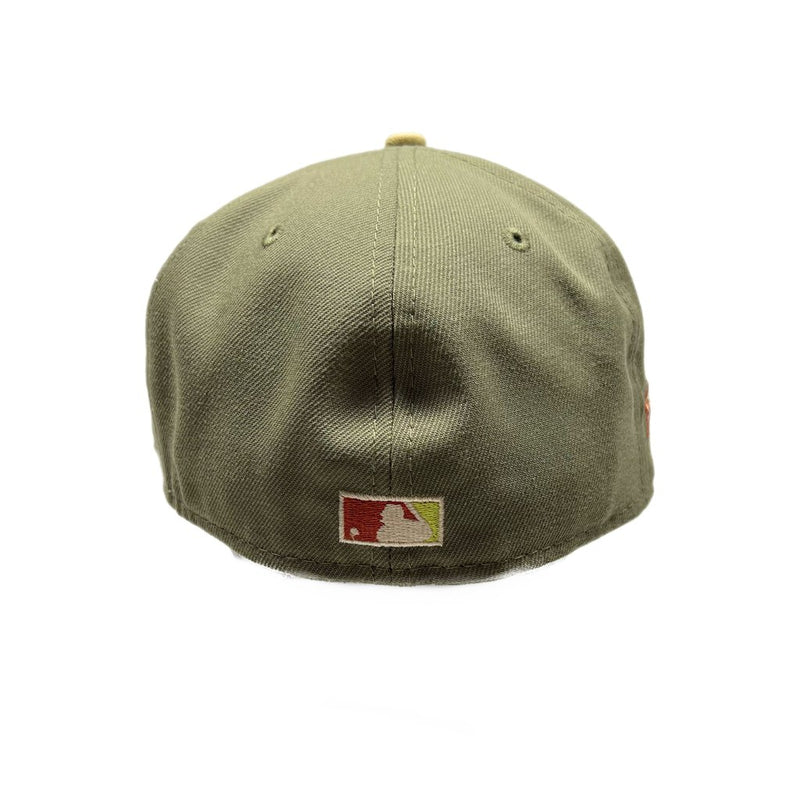 New Era Cleveland Indians Fitted Olive/Sand Sz. 7 1/8