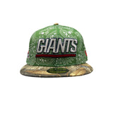 New Era Giants Paisley Camo Fitted Green Sz. 7 1/4