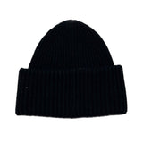 Acne Studios Pansy Face Patch Rib Wool Beanie Black