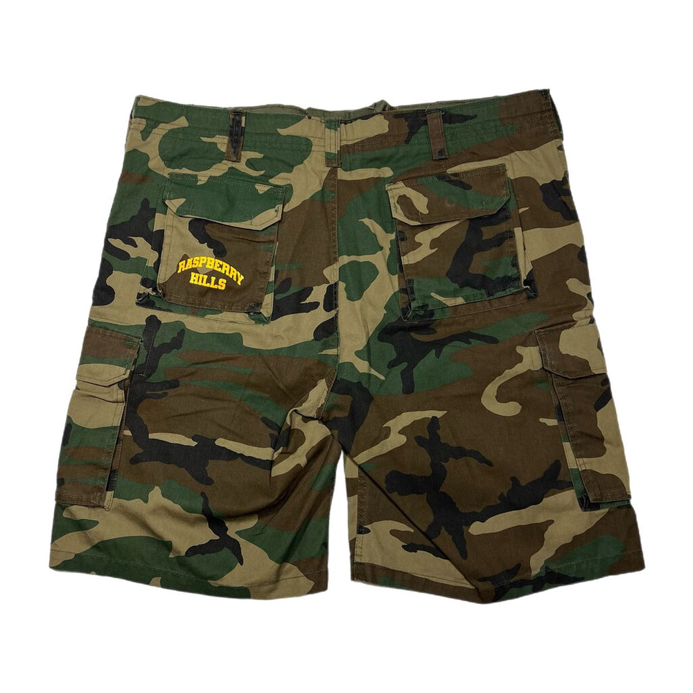 送料無料 GV L Sz. Camo Woodland Shorts Cargo Logo Camo Gallery ウエア、装備（子ども用）