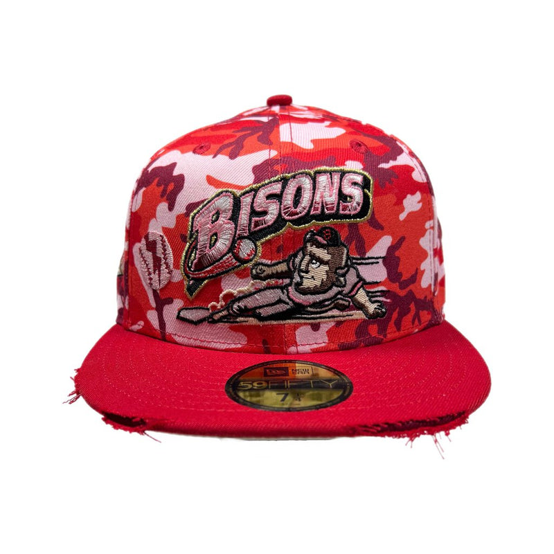 New Era Bisons Fitted Red Camo Sz. 7 1/4