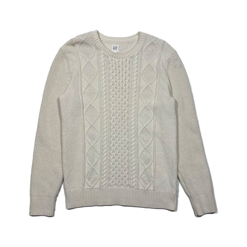 Vintage GAP Heavy Knit Crewneck Sweater White Sz. L