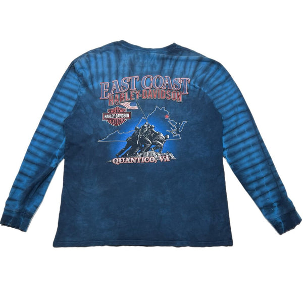 Vintage Harley East Coast Blue L/S Sz. XL