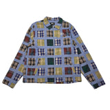 Stussy Multi-Patchwork Zip Up Jacket Blue Sz. XXL