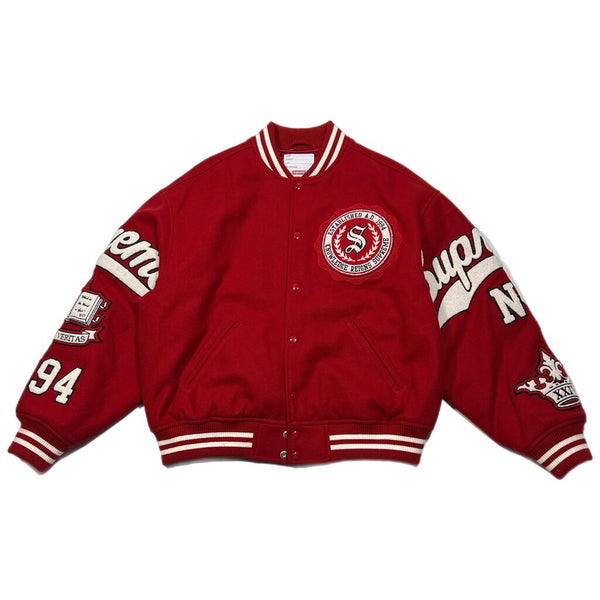 Supreme Veritas Varsity Jacket Red Sz. L