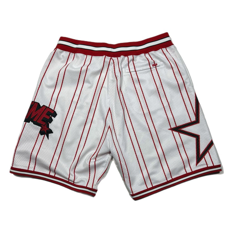 Supreme Star Basketball Shorts White/Red Sz. L