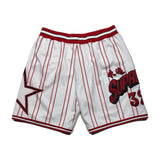 Supreme Star Basketball Shorts White/Red Sz. L