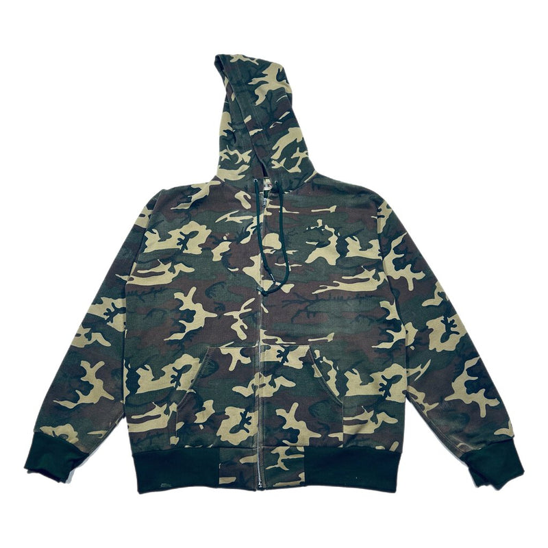 Vintage Woodland Camo Zip Up Jacket Sz. L