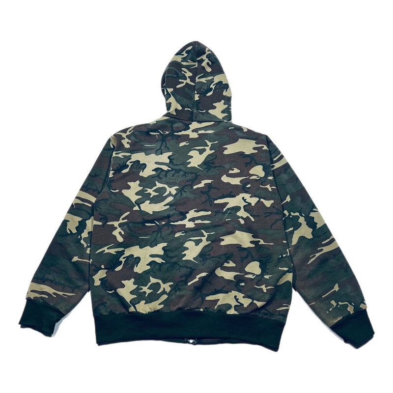 Vintage Woodland Camo Zip Up Jacket Sz. L
