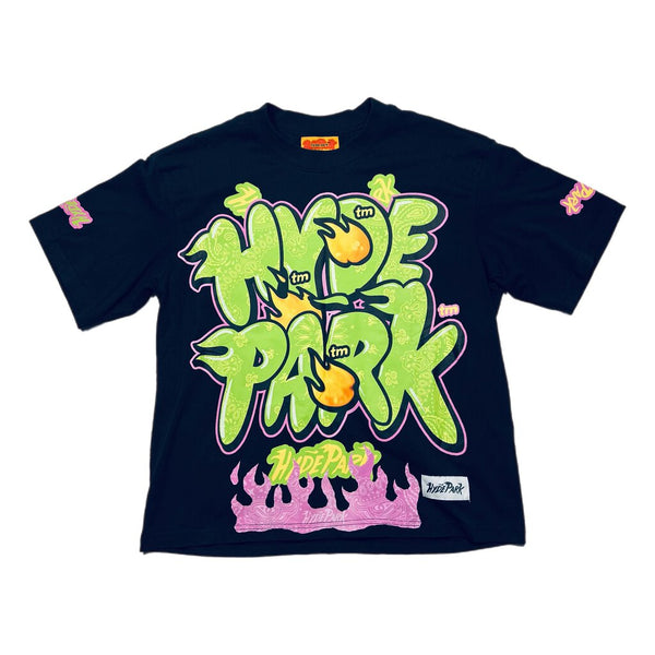 Hyde Park TM Logo Tee Black/Green Sz. S