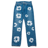 Denim Tears Levi's Cotton Wreath Jeans Light Blue Sz. 33 x 32