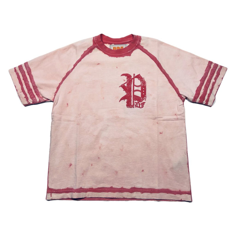 PDF Double Stripe Tee Pink Sz. S