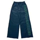 HMDD Embroidered Track Pants Black/Green Sz. M