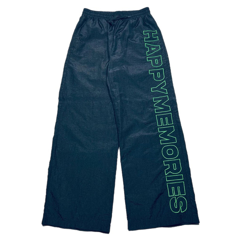 HMDD Embroidered Track Pants Black/Green Sz. M
