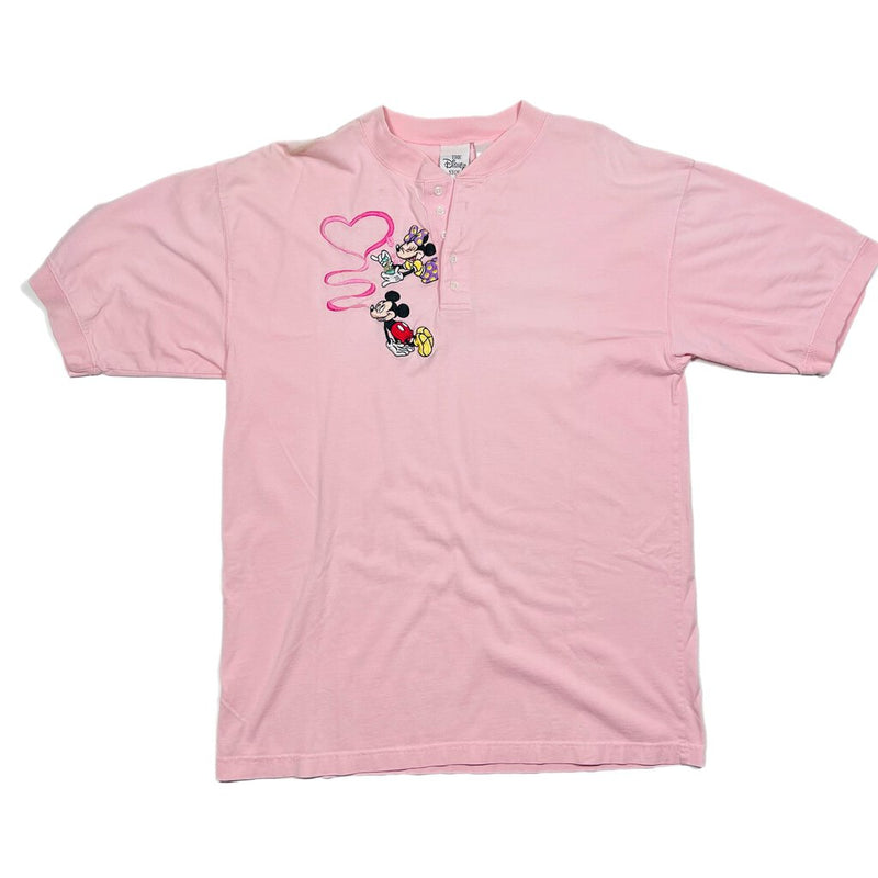 Vintage Pink Mickey & Minnie Shirt Sz.L