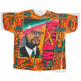 1980s Malcolm X All Over Print Tee Sz. XL