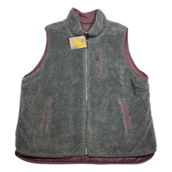 Vintage Carhartt Reversible Sherpa Vest Grey Sz. XXL