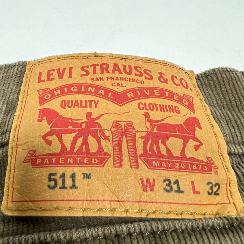 Vintage Y2K Levi's 511 Corduroy Pants Brown Sz. 34 x 29