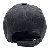 Gucci Monogram Leather Patch Hat Black