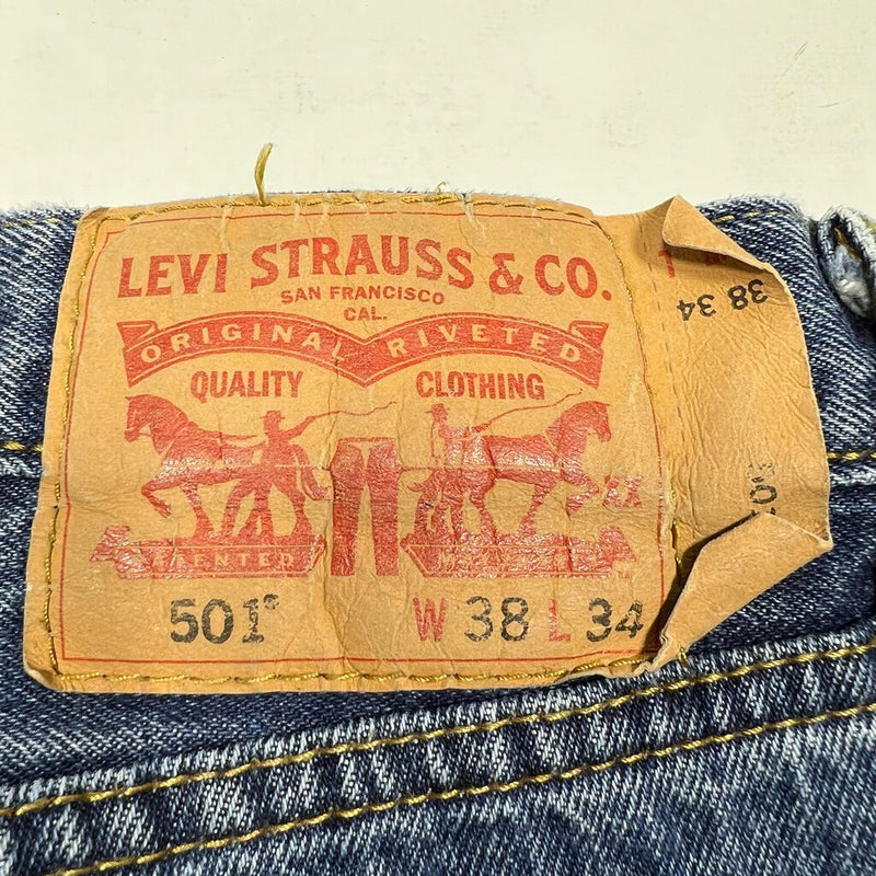 Vintage Y2K Levi's 501 Denim Dark Blue Sz. 38 x 34