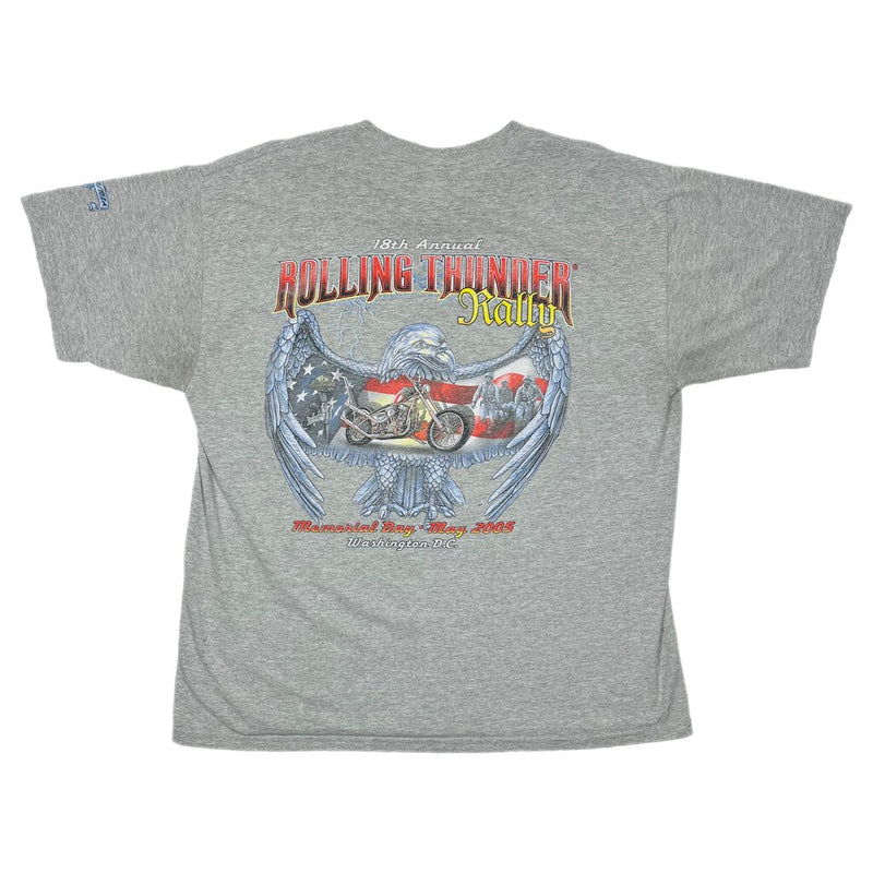 2005 Rolling Thunder 18th Anniversary Tee Grey Sz. XL