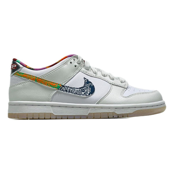 Nike Dunk Low White Multi Color Paisley Sz. 4.5Y