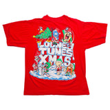 1994 Vintage Looney Toones Christmas Tee Red Sz. XL