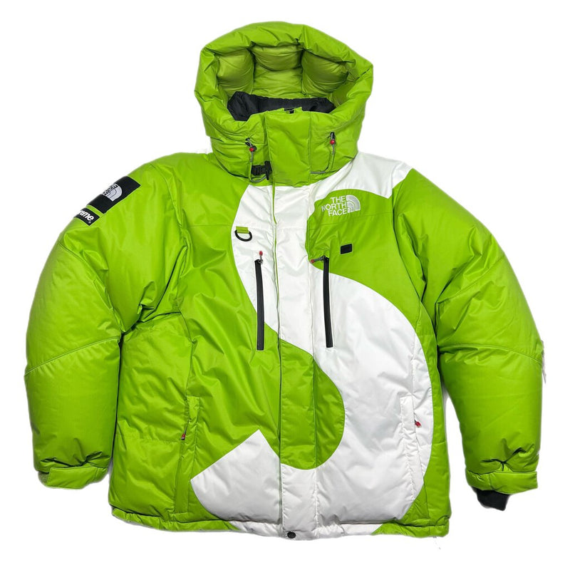 TNF x Supreme S Logo Summit Series Himalayan Parka Lime Sz. L