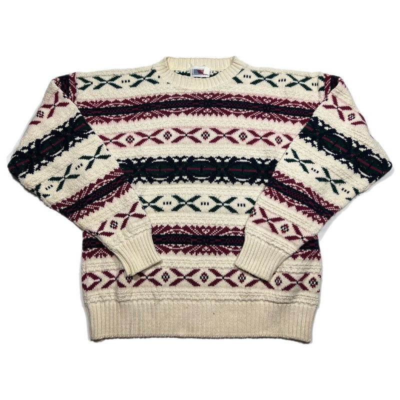 Vintage American Spirit X Knitted Sweater Cream Sz. M