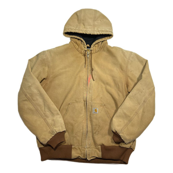 Vintage Carhartt Duck Hooded Jacket Tan Sz. M