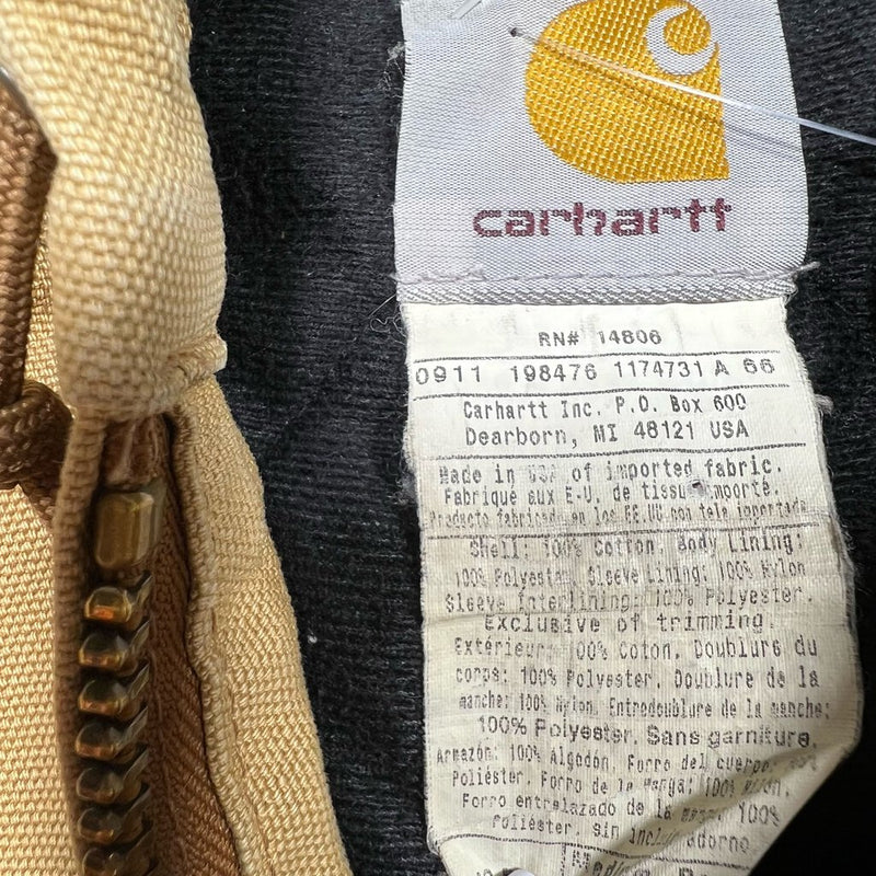 Vintage Carhartt Duck Hooded Jacket Tan Sz. M