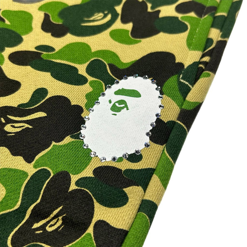 BAPE ABC Camo Crystal Apehead Sweatpants Green Sz. XL