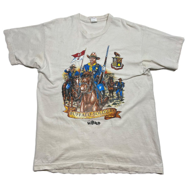 Vintage 1995 Buffalo Soldiers White Sz. XL