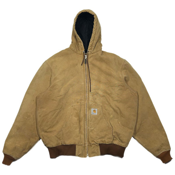 Vintage Carhartt Hooded Jacket Tan Sz. L