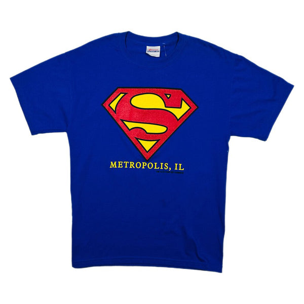 1998 Superman Metropolis Tee Blue Sz. M