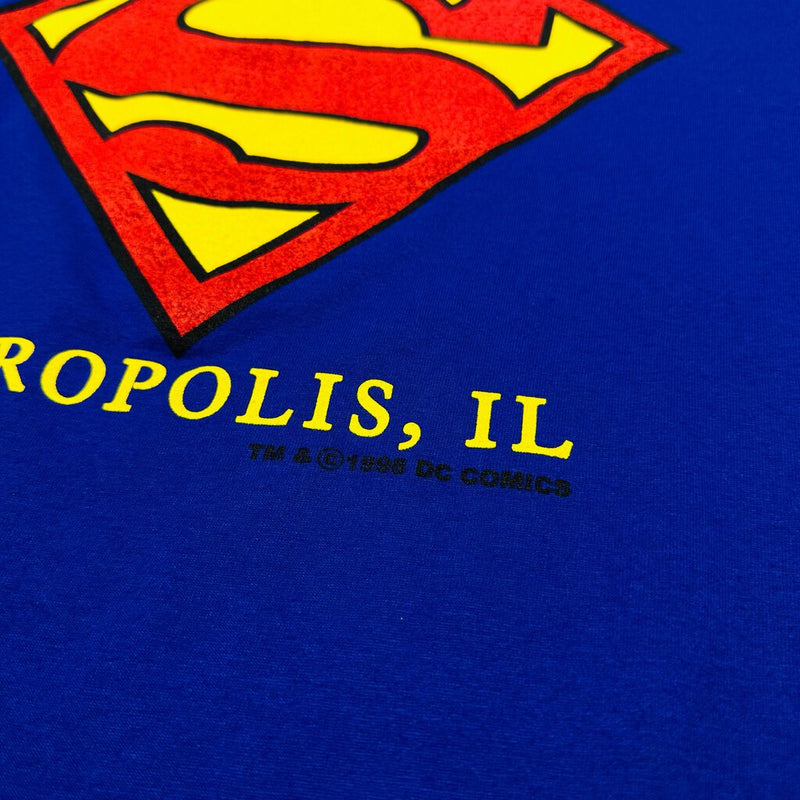 1998 Superman Metropolis Tee Blue Sz. M